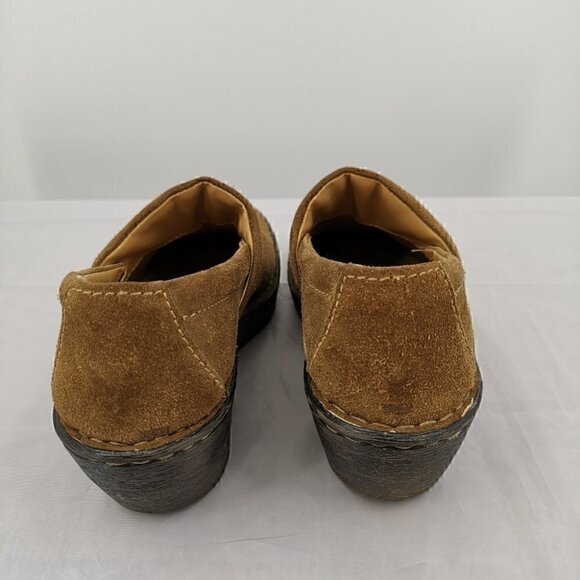 Born Concept Women's 8 Brown Leather Clogs with Cushioned Arch Exposed Stitch - Picture 8 of 8